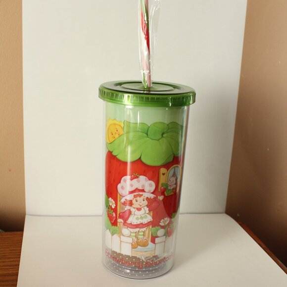 Strawberry Shortcake 20 oz. Travel Tumbler Cup With Straw - Picture 1 of 4